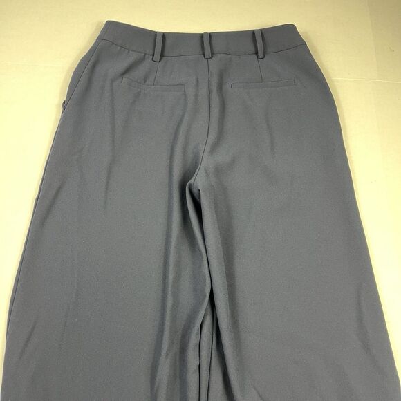 Rachel Roy Collection Wide Leg Trousers Blue High Rise Workwear Elegant Pants 4 - Picture 12 of 13